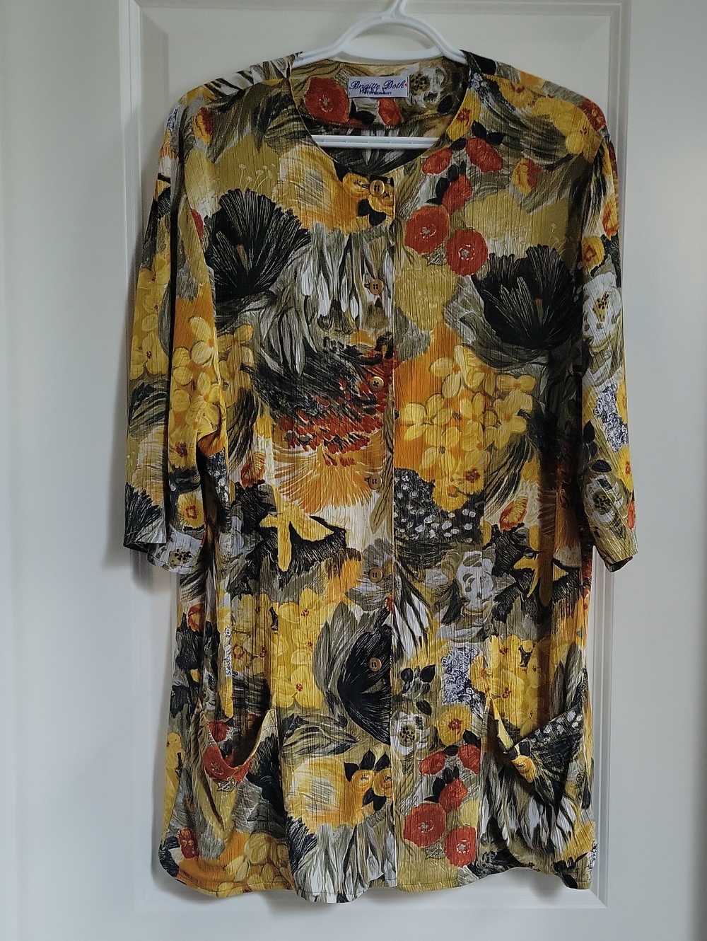 Vintage 1980s Brigitte Both West Germany Floral Blouse